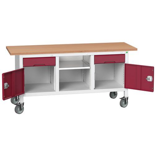 Mobilné dielenské stoly Bott Verso Storage, multiplex, šírka 175 cm