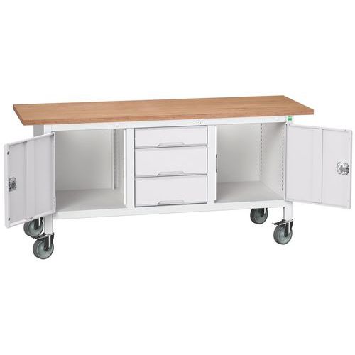 Mobilné dielenské stoly Bott Verso Storage, multiplex, šírka 175 cm