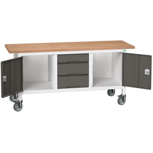Mobilné dielenské stoly Bott Verso Storage, multiplex, šírka 175 cm