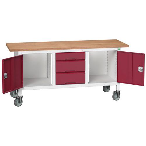 Mobilné dielenské stoly Bott Verso Storage, multiplex, šírka 175 cm
