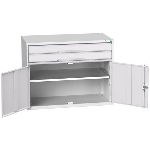 Dielenské zásuvkové skrine Bott Verso, výška 80 cm, 2 zásuvky, 1 skrinka