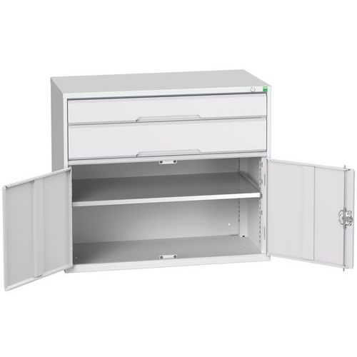 Dielenské zásuvkové skrine Bott Verso, výška 90 cm, 2 zásuvky, 1 skrinka