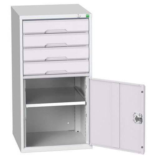 Dielenské zásuvkové skrine Bott Verso, výška 100 cm, 4 zásuvky, 1 skrinka