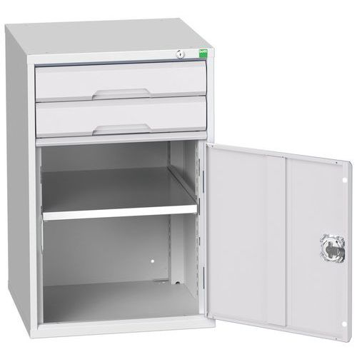Dielenské zásuvkové skrine Bott Verso, výška 80 cm, 2 zásuvky, 1 skrinka