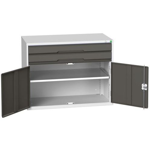 Dielenské zásuvkové skrine Bott Verso, výška 80 cm, 2 zásuvky, 1 skrinka