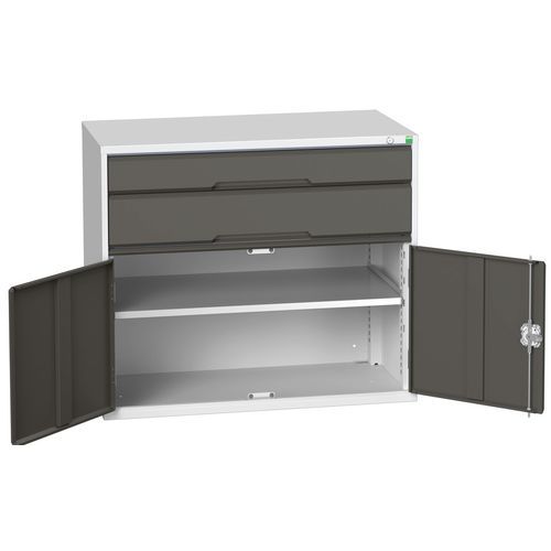 Dielenské zásuvkové skrine Bott Verso, výška 90 cm, 2 zásuvky, 1 skrinka