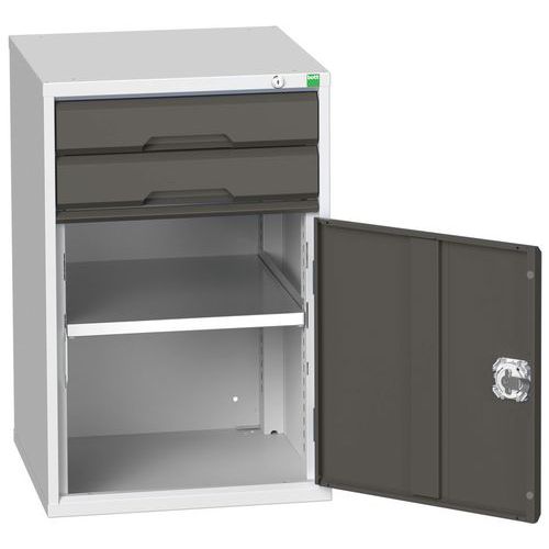 Dielenské zásuvkové skrine Bott Verso, výška 80 cm, 2 zásuvky, 1 skrinka