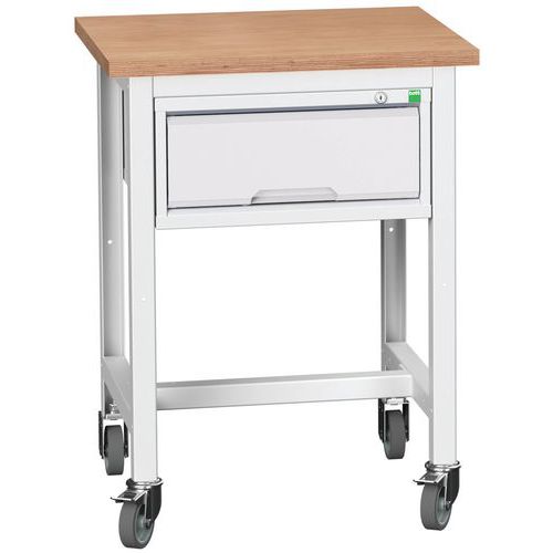 Mobilné dielenské stoly Bott Verso Storage so zásuvkou, šírka 70 cm, multiplex/linoleum