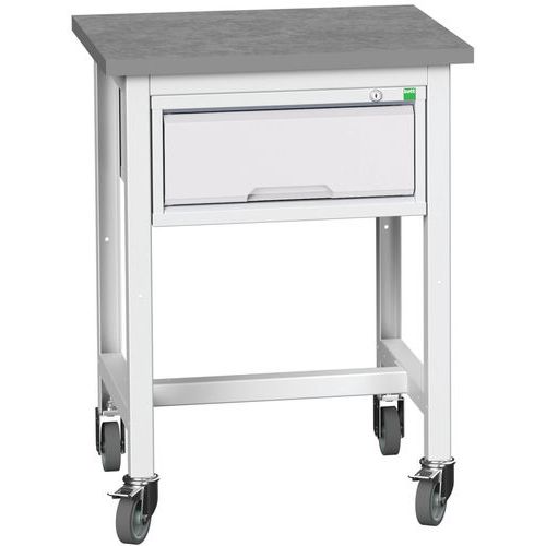 Mobilné dielenské stoly Bott Verso Storage so zásuvkou, šírka 70 cm, multiplex/linoleum