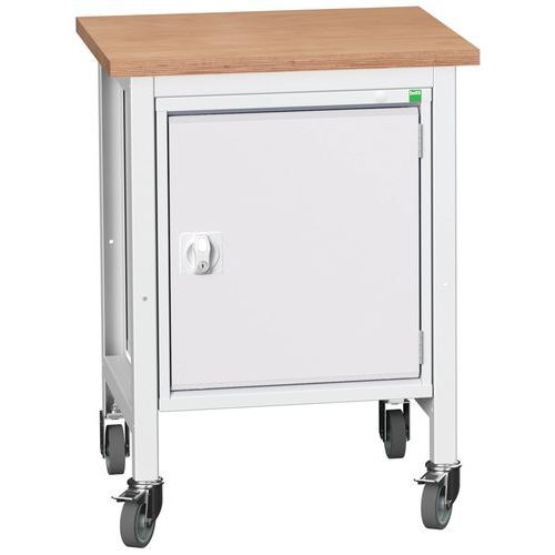 Mobilné dielenské stoly Bott Verso Storage so skrinkou, šírka 70 cm, multiplex/linoleum