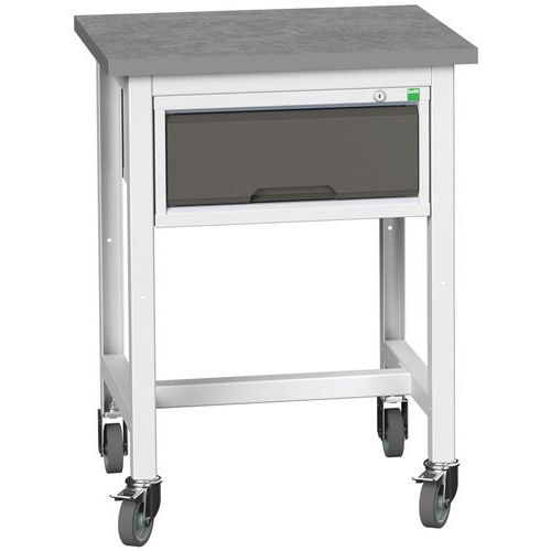 Mobilné dielenské stoly Bott Verso Storage so zásuvkou, šírka 70 cm, multiplex/linoleum
