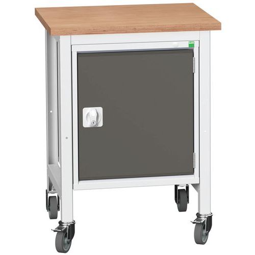 Mobilné dielenské stoly Bott Verso Storage so skrinkou, šírka 70 cm, multiplex/linoleum