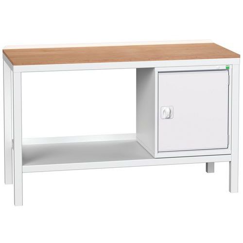 Dielenské stoly Bott Verso Weld so skrinkou, šírka 100 a 150 cm, multiplex/oceľ