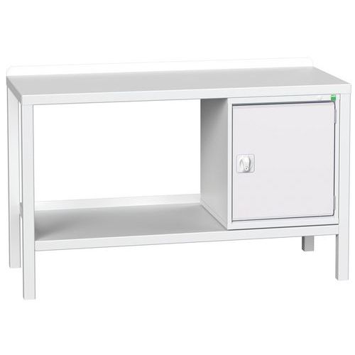 Dielenské stoly Bott Verso Weld so skrinkou, šírka 100 a 150 cm, multiplex/oceľ