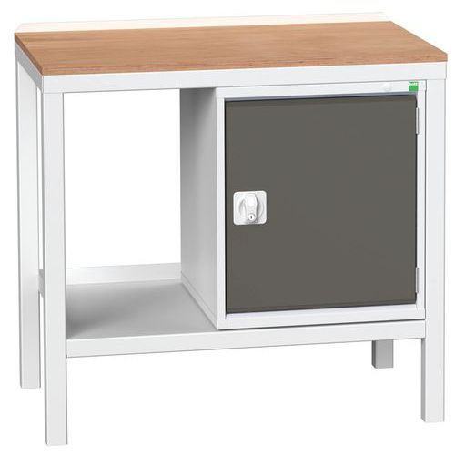 Dielenské stoly Bott Verso Weld so skrinkou, šírka 100 a 150 cm, multiplex/oceľ