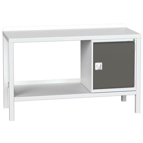 Dielenské stoly Bott Verso Weld so skrinkou, šírka 100 a 150 cm, multiplex/oceľ