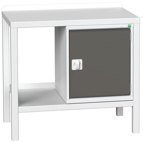 Dielenské stoly Bott Verso Weld so skrinkou, šírka 100 a 150 cm, multiplex/oceľ