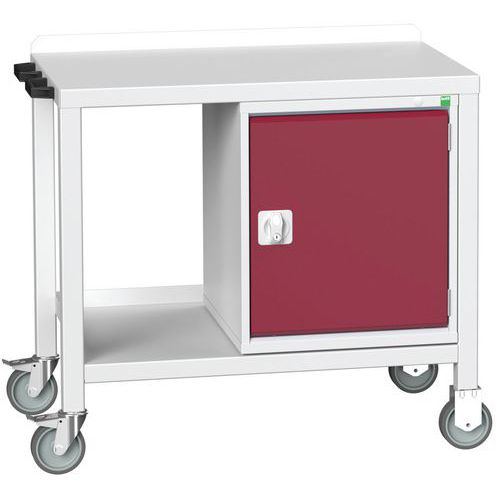 Mobilné dielenské stoly Bott Verso Weld so skrinkou, šírka 100 cm, multiplex/oceľ