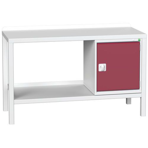 Dielenské stoly Bott Verso Weld so skrinkou, šírka 100 a 150 cm, multiplex/oceľ