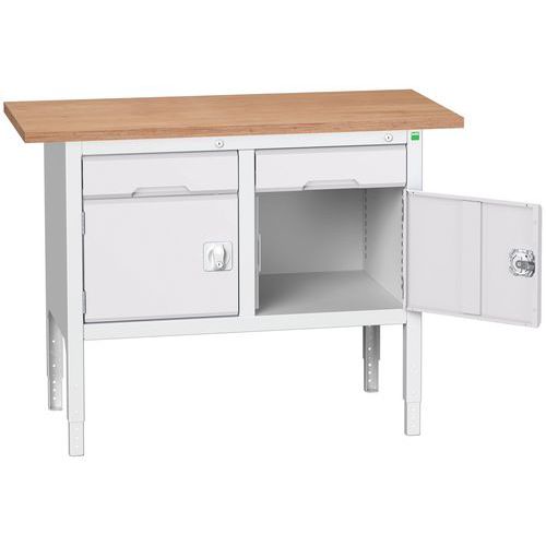 Dielenské stoly Bott Verso Storage, 83-93 x 125 x 60 cm, rôzne vybavenie, multiplex