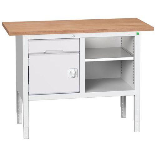 Dielenské stoly Bott Verso Storage, 83-93 x 125 x 60 cm, rôzne vybavenie, multiplex