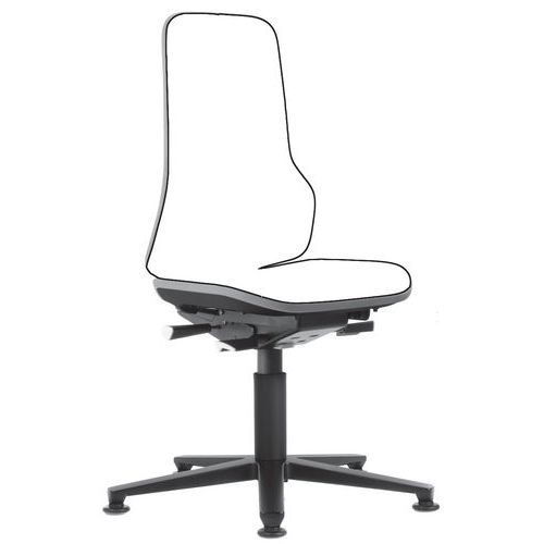 Rámy pracovných antistatických ESD stoličiek Neon Bimos 9560E, klzáky