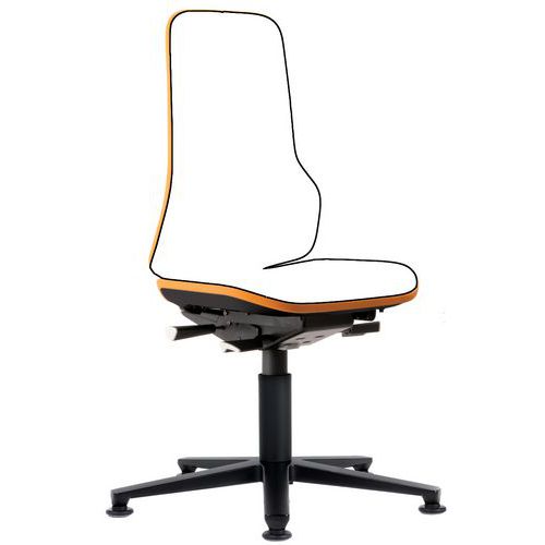 Rámy pracovných antistatických ESD stoličiek Neon Bimos 9560E, klzáky