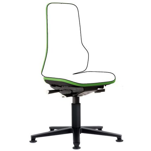 Rámy pracovných antistatických ESD stoličiek Neon Bimos 9560E, klzáky