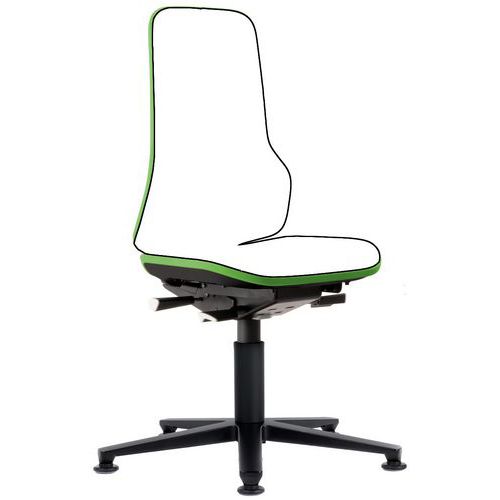 Rámy pracovných antistatických ESD stoličiek Neon Bimos 9560E, klzáky