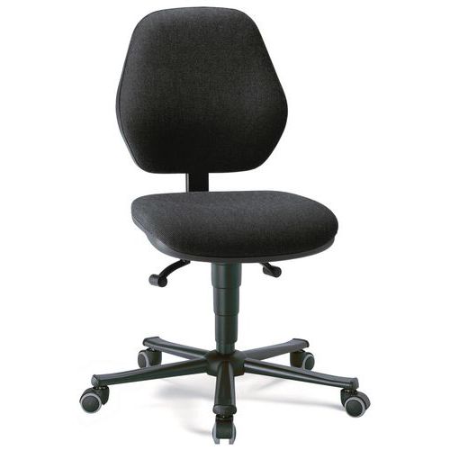 Pracovné laboratórne stoličky Bimos Basic 9133, 9134 a 9138 s kolieskami, bez podnožky, čierna