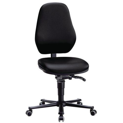 Pracovné laboratórne stoličky Bimos Basic 9133, 9134 a 9138 s kolieskami, bez podnožky, čierna