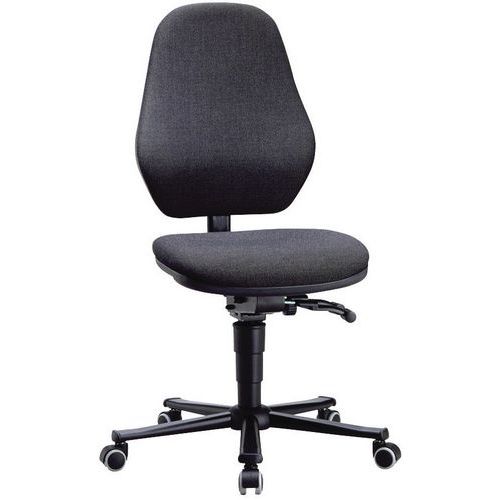 Pracovné laboratórne stoličky Bimos Basic 9133, 9134 a 9138 s kolieskami, bez podnožky, čierna