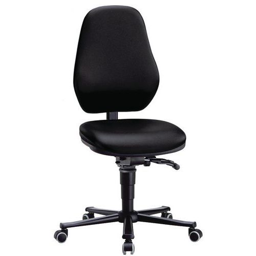 Pracovné laboratórne stoličky Bimos Basic 9133, 9134 a 9138 s kolieskami, bez podnožky, čierna
