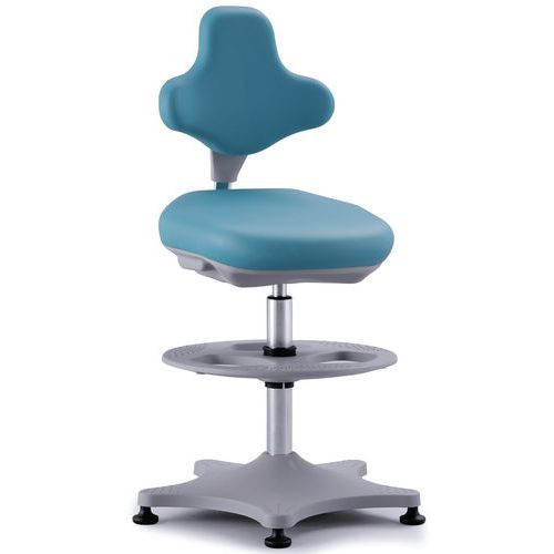 Dielenská stolička Bimos Labster 9101 s podnožkou, klzáky