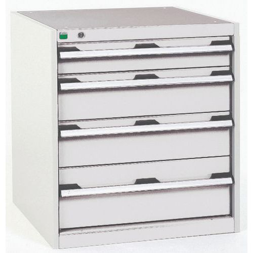 Dielenské zásuvkové skrine Bott Cubio, 70 x 65 x 52,5-75 cm, 4 zásuvky