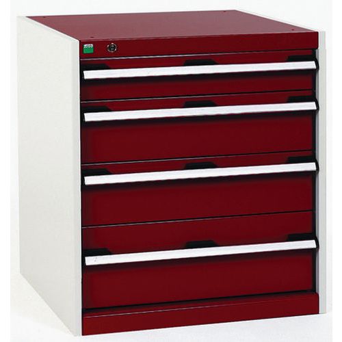 Dielenské zásuvkové skrine Bott Cubio, 70 x 65 x 52,5-75 cm, 4 zásuvky