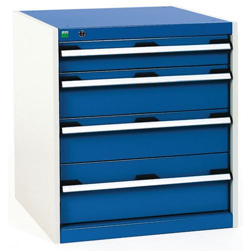 Dielenské zásuvkové skrine Bott Cubio, 70 x 65 x 52,5-75 cm, 4 zásuvky
