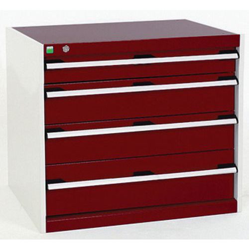 Dielenské zásuvkové skrine Bott Cubio, 70 x 80 x 52,5-75 cm, 4 zásuvky