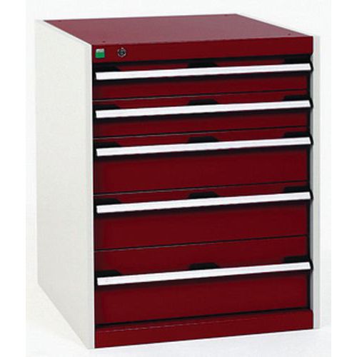 Dielenské zásuvkové skrine Bott Cubio, 80 x 65 x 52,5-75 cm, 5 zásuviek