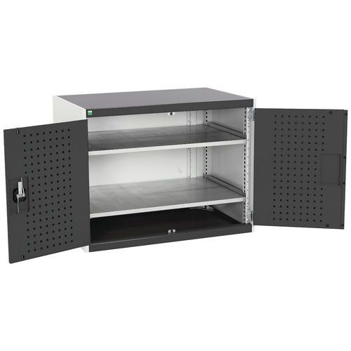 Dielenské skrine Bott Cubio, perfo dvere, výška 80 cm