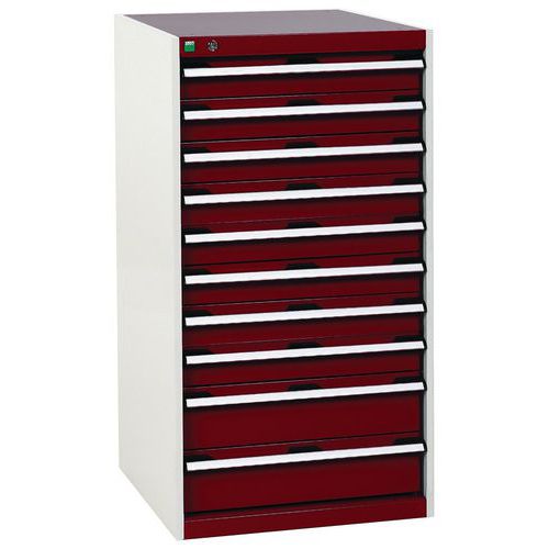 Dielenské zásuvkové skrine Bott Cubio, 120 x 65 x 52,5-75 cm, 10 zásuviek