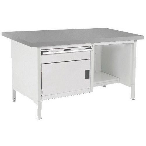 Dielenský stôl Bott Cubio Storage, 84 x 150 x 75 cm, 1 skrinka, 1 zásuvka, polica, linoleum/multiplex