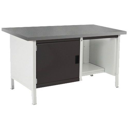 Dielenský stôl Bott Cubio Storage, 84 x 150 x 75 cm, 1 skrinka, polica, linoleum/multiplex
