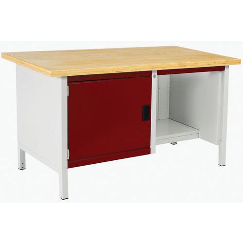 Dielenský stôl Bott Cubio Storage, 84 x 150 x 75 cm, 1 skrinka, polica, linoleum/multiplex