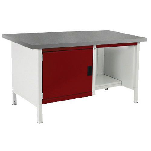 Dielenský stôl Bott Cubio Storage, 84 x 150 x 75 cm, 1 skrinka, polica, linoleum/multiplex