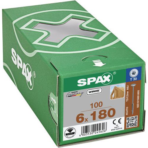Skrutky do dreva s plochou hlavou Spax TX ø 6 mm