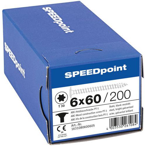Skrutky do dreva s plochou hlavou Speedpoint TX ø 6 mm