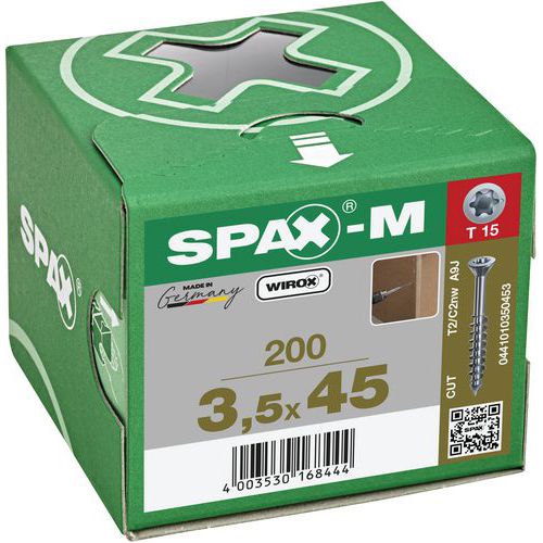 Univerzálne skrutky so zapustenou hlavou Spax pre MDF dosky