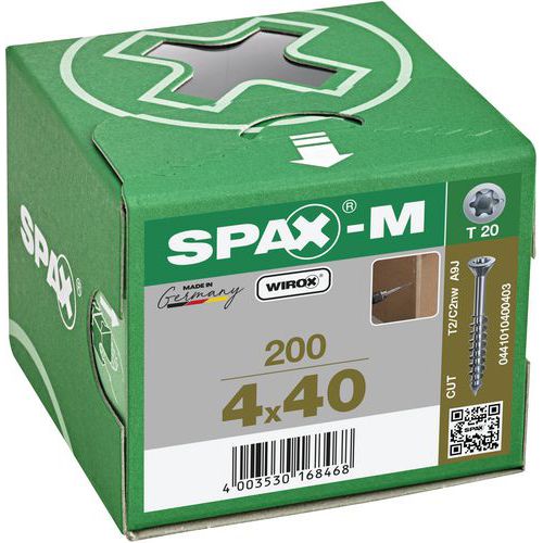 Univerzálne skrutky so zapustenou hlavou Spax pre MDF dosky