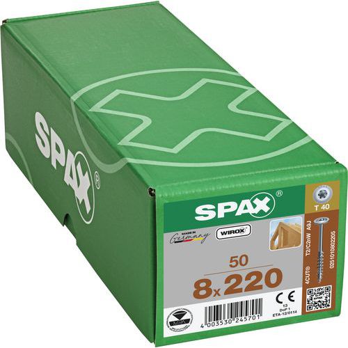 Skrutky do dreva s plochou hlavou Spax TX ø 8 mm